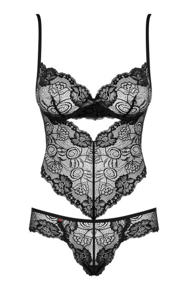 Боди Obsessive Alluria Черный S/M | Зображення 3