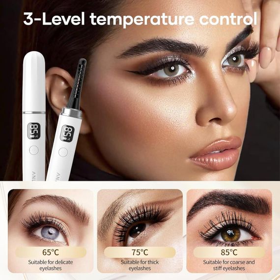 Щипці для завивання вій, що Швидко нагріваються, щипці для завивання вій ANLAN з гребінцем | Зображення 5