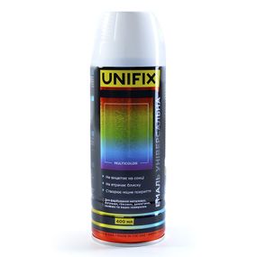 Емаль універсальна акрилова RAL9003 глянець білий 400 мл UNIFIX 951040