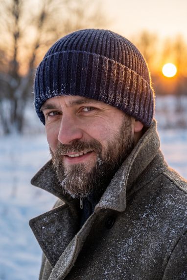 Чоловіча зимова шапка Nordic Теплий в'язаний головний убір з вовною 50%, 54-60 см Темно-синій | Зображення 9