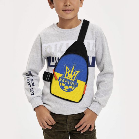 Сумка через плече дитяча Футбол Україна 29х17 см сумка слінг для хлопчика (02231)