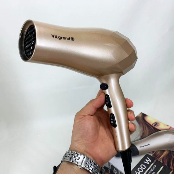 Фен VILGRAND VHD 2424TI. Цвет: бежевий | Зображення 1