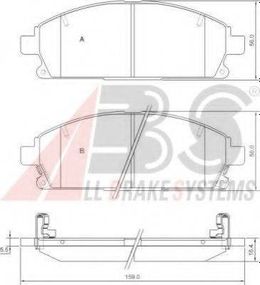 Колодка гальм. диск. NISSAN PATHFINDERX-TRAIL передн. (вир-во ABS) A.B.S. 37081 на NISSAN TERRANO (R50)