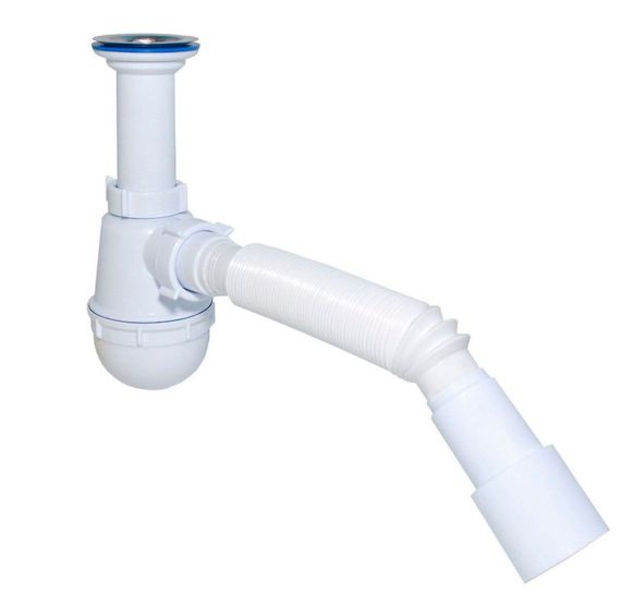 Сифон Waterstal А-40029 для мойки 1 1/2” с гофрой