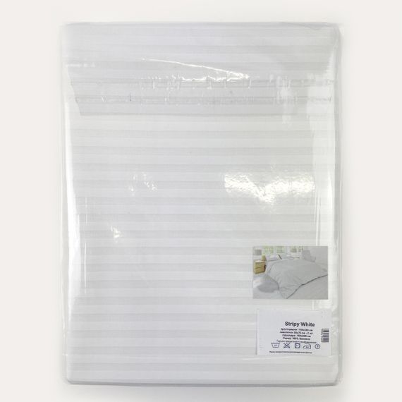 Комплект постільної білизни SoundSleep Stripy White бязь полуторний 160х220 см (93949422) | Зображення 1