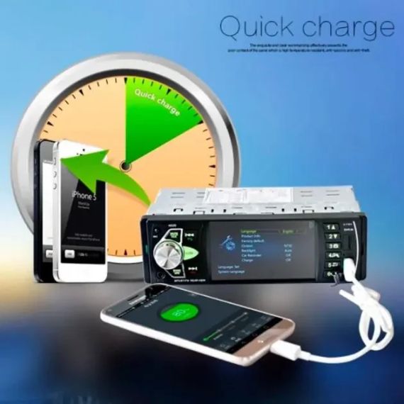 Автомобильная Bluetooth магнитола PI 4023 BT с пультом на руль и большим экраном | Зображення 9