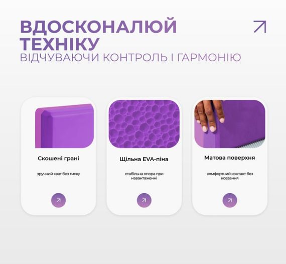 Блок для йоги EasyFit Polarity рadma (EF-1821-VP) | Зображення 3