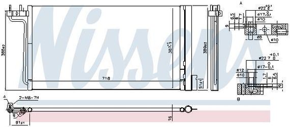 Радіатор Кондиціонера Ford C-max 2010-F1F119710CA F1F119710EA Розмір 384x718 | Зображення 1