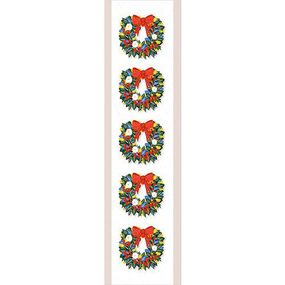 Доріжка на стіл Різдвяні вінки 150x40 см (DR__25NG010)