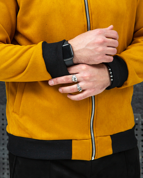 Бомбер замшевый бежевый S XL | Зображення 7