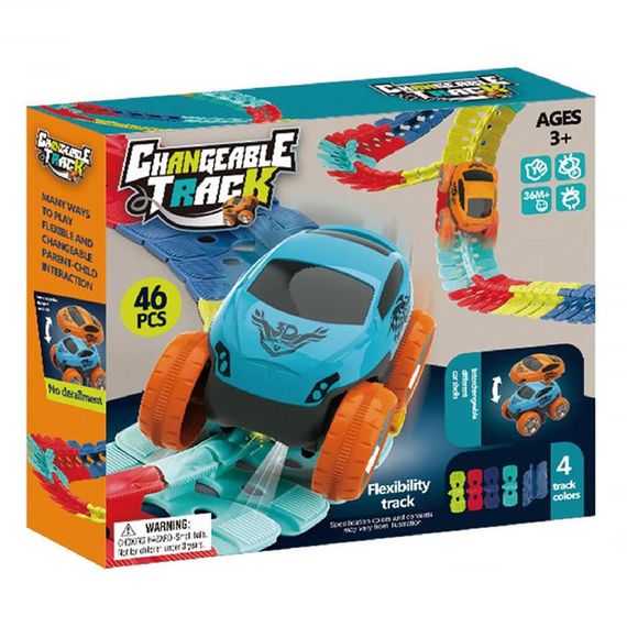 Інтерактивний трек з інерційною машинкою SHT 088 Changeable Trak (46pcs/1CAR) Colorful | Зображення 2