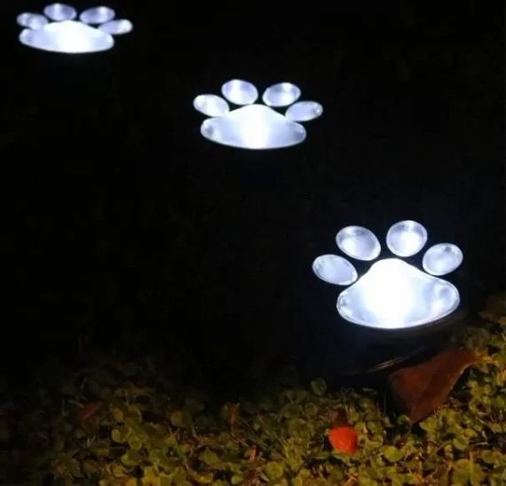 Светильник Solar Paw Print Lights на солнечной батарее 4 шт | Зображення 2