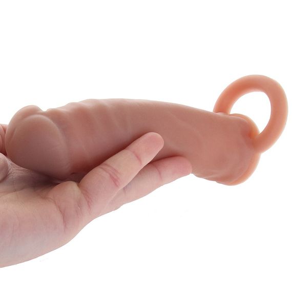 Насадка реалістична Size-Up пеніс, що подовжує, бежева Sex Aura | Зображення 6