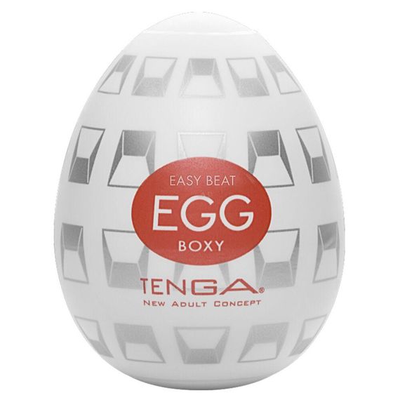 Мастурбатор-яйце Tenga Egg Boxy з геометричним рельєфом Sex Aura
