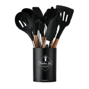 Силіконові кухонні приналежності набір UNIQUE, Набір кухонних приладдя kitchen set з підставкою WX-57