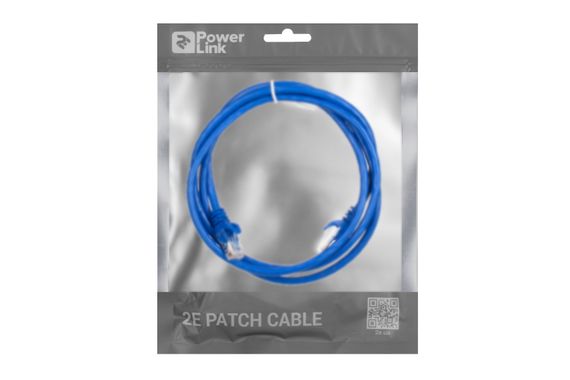 Патч-корд 2E Cat 6,UTP,RJ45, 26AWG ,7/0.16 Cu, 1.50 m, PVC,Blue (2E-PC6COP-150BL) | Зображення 2