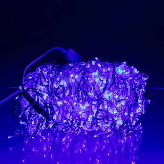 Уличная гирлянда Бахрома 50 м 600 LED белый провод Синий 50MWBL | Зображення 2