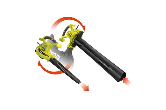 Повітродув-пилосос Ryobi RBV3000CSV, з подрібнювачем, 3кВт, 14 м3/хв, 375 км/год (5133002188) | Зображення 7