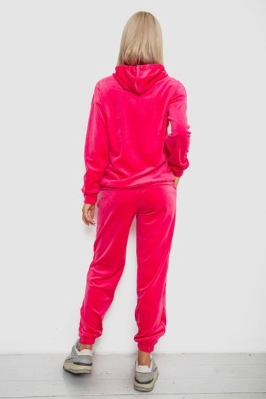 Спортивный костюм женский велюровый, цвет розовый, 241R1530-5 | Зображення 3