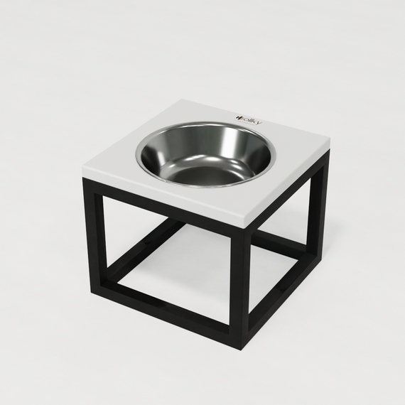 Миска на подставке для больших собак Hollky Base Solo XL (1 × 1,8 л) Solo XL-262620-BLWH