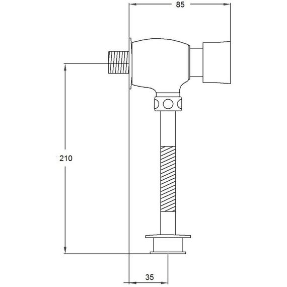 Кран для пісуара Lidz (CRM) 90 10 903 00 | Зображення 1