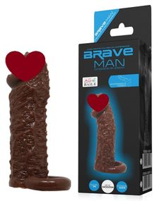Насадка - презерватив Brave Man, BI-016013 ( коричневая ) sexstyle