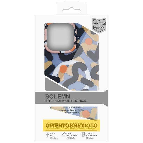 TPU чохол Pastel Chaos with MagSafe для Apple iPhone 16 (6.1") Black | Зображення 1