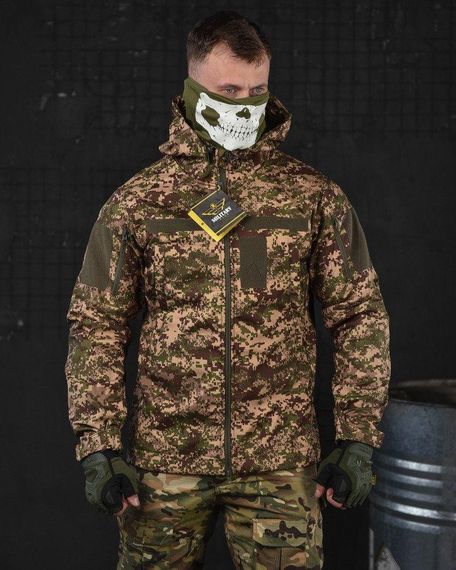 Весенняя тактическая куртка софтшел  Military plus хищник  ВТ6705