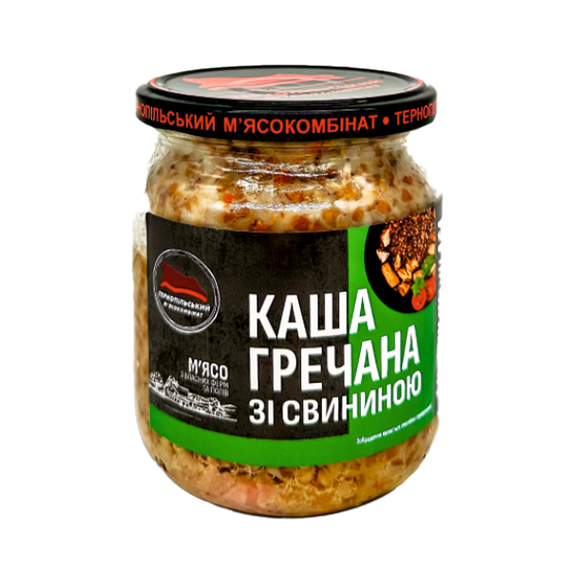 Каша гречана зі свининою Тернопільський м'ясокомбінат 500 г