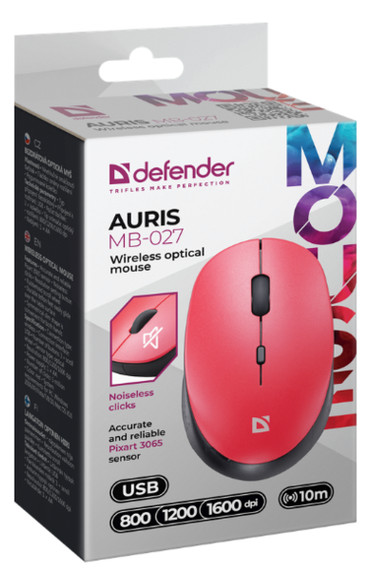 Миша Defender Auris MB-027 Wireless RED (52026) | Зображення 3