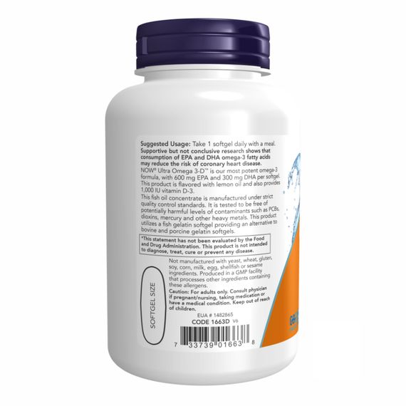 Ultra Omega 3-D Softgels - 90 fsg | Зображення 2