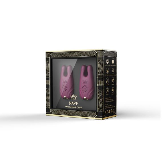 Смарт-вібратор для грудей Zalo - Nave Velvet Purple, пульт ДК, робота через додаток Sex Aura | Зображення 6