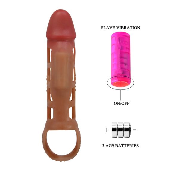 Насадка-презерватив із вібрацією PRETTY LOVE — Preston Penis sleeve, BI-026209-2 Sex Aura | Зображення 6
