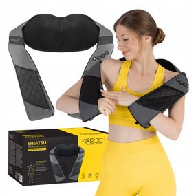 Накидка-масажер 4FIZJO Shiatsu Luxury+ для шиї та спини, акумуляторна 4FJ0563 Grey (P-5907739319104)