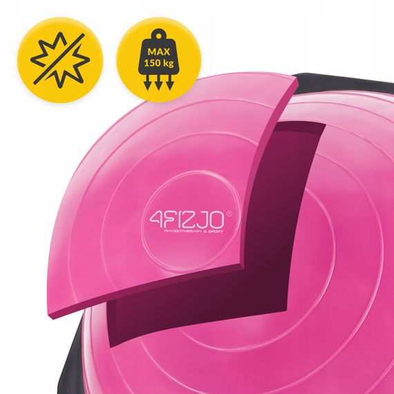 Балансувальна платформа 4FIZJO Bosu Ball 60 см Pink (P-5905973402453) | Зображення 2