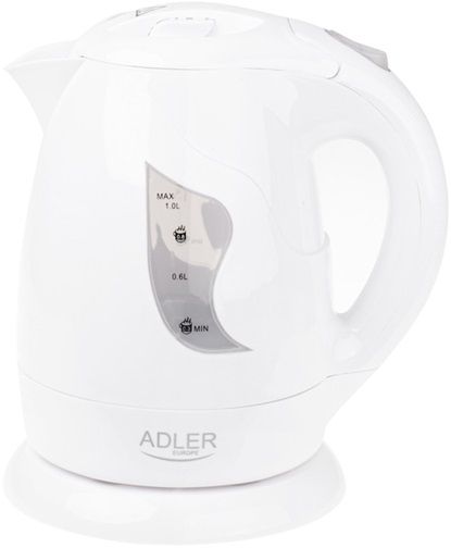 Електрочайник Adler AD 08 white 1 л білий | Зображення 1