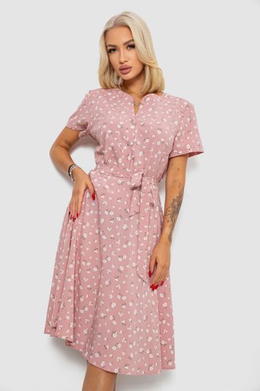 Платье софт с принтом, цвет розовый, 230R1111 | Зображення 1
