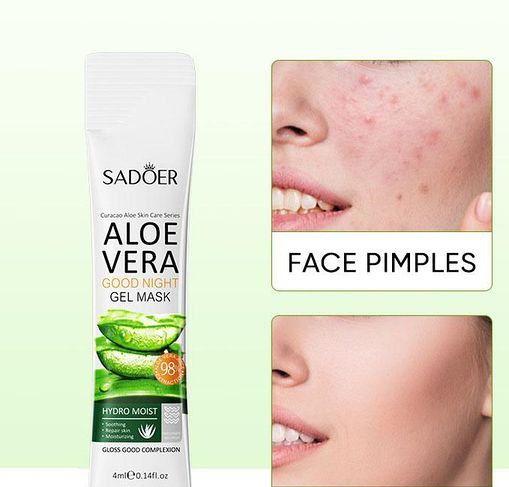 Нічна маска для чутливої ​​та проблемної SADOER Aloe Vera Sleeping Mask, 4 ml | Зображення 1