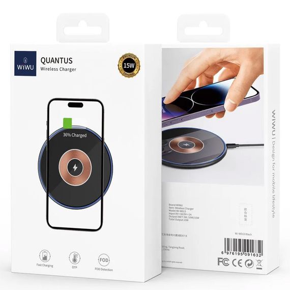 БЗП WIWU Wi-W013 15W wireless charger | Зображення 3