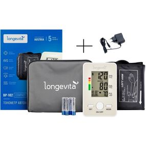 Тонометр LONGEVITA BP-102 с оригинальной манжетой Longevita + адаптер 6V гарантия 5 лет