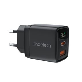 Мережевий зарядний пристрій Choetech PD6052-EU-BK, USB-A/USB-С