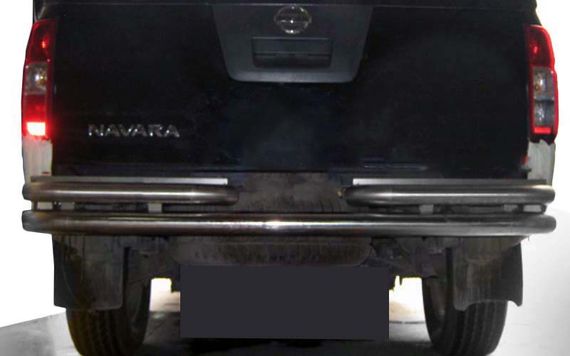 Задняя защита AK005-3 (нерж) для Nissan Navara 2006-2015 гг