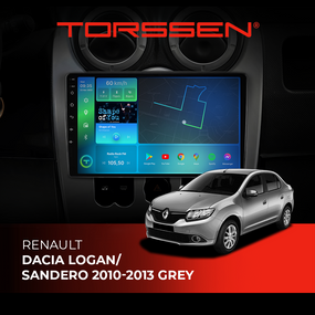 Штатна магнітола Torssen Renault Dacia Logan/Sandero 10-13 grey F96128 4G Carplay DSP