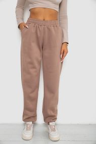 Спортивные штаны женские на флисе  -уценка, цвет мокко, 238R58671-U-16