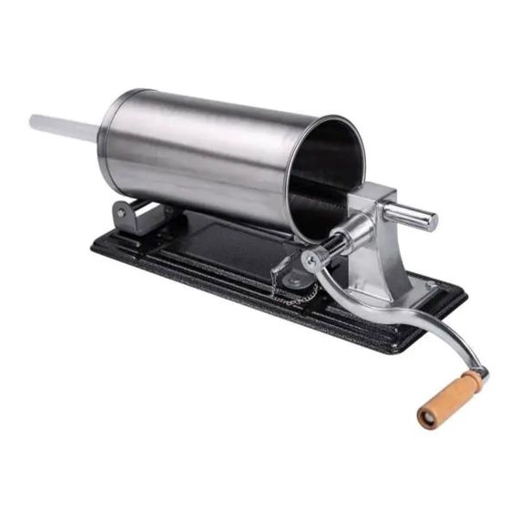 Шприц для ковбаси ручний 3 л горизонтальний ковбасний шприц з нержавійки для фаршу 4 насадки 16788-4 | Зображення 3