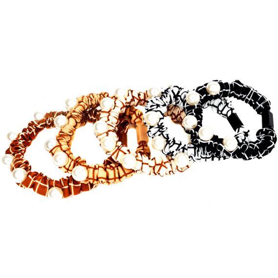 Детская резинка для волос 0303-1077 с жемчугом, набор 20 шт