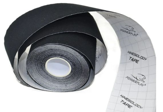Кінезіологічний тейп PowerPlay 4315 Чорний 5 cм x 5 м (PP_4315_Black) | Зображення 1