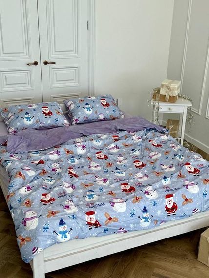 Постільна білизна євро Dushka Home Сатин Плюш 21365 200х220 см