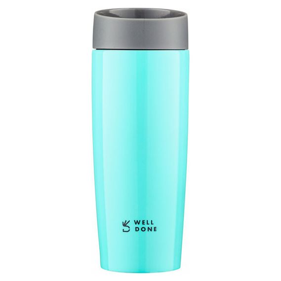 Термокружка Well Done WD-7053T вакуумная 380 мл. RM-132 Цвет: голубой | Зображення 1