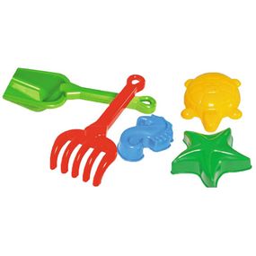 Игрушка набор "Лопатка+ грабельки" ТехноК 2254TXK с пасочками Зеленый